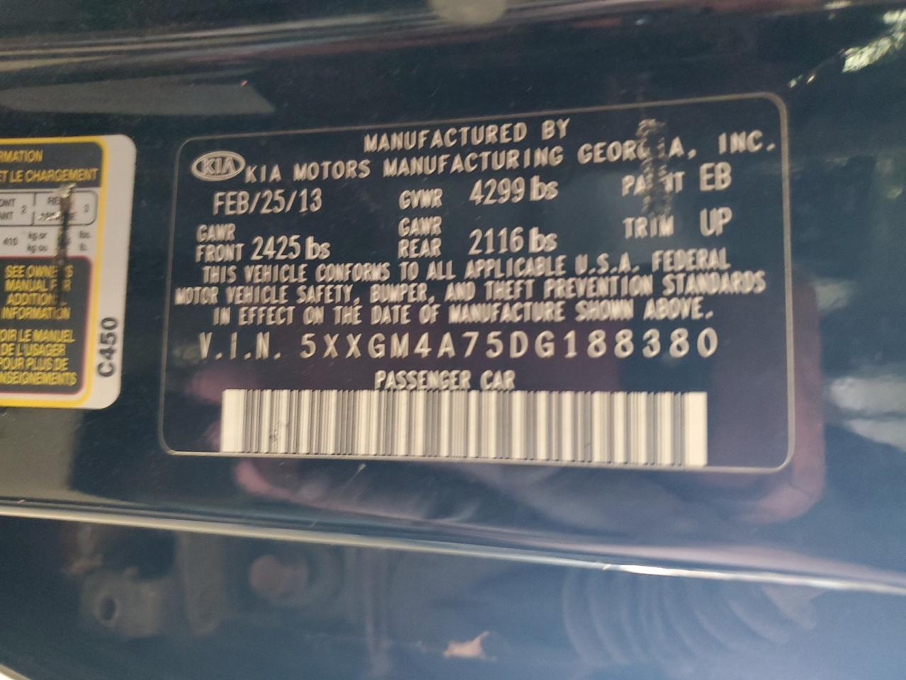 Kia Optima Lx Image 4