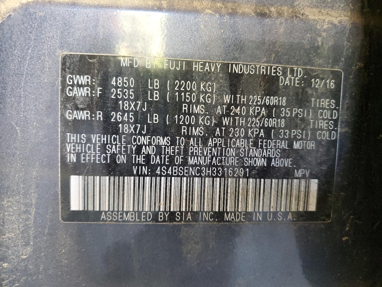 Subaru Outback 3.6r Limited Image 8