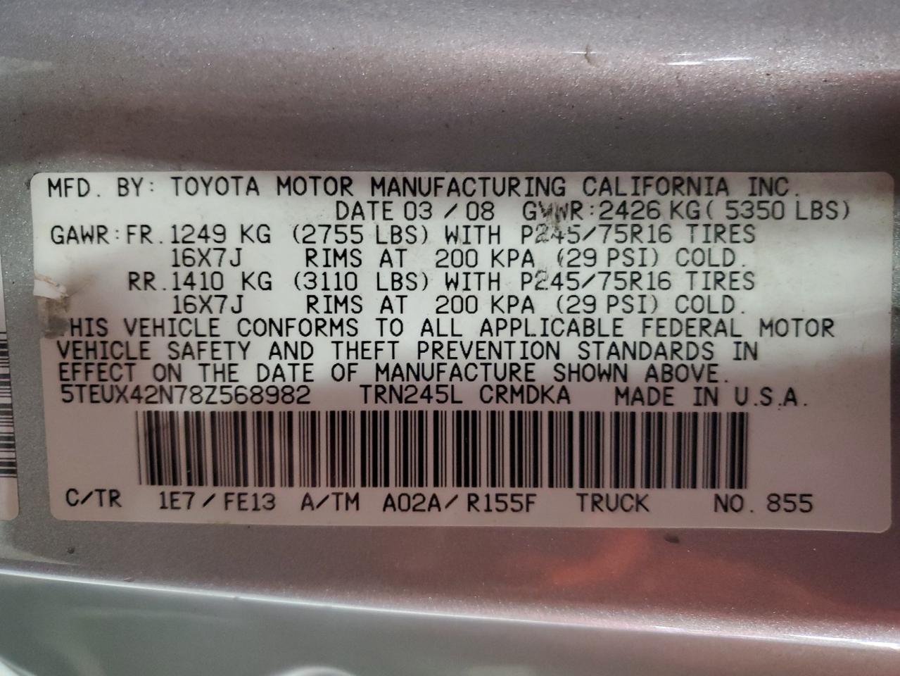 Toyota Tacoma Access Cab Image 4