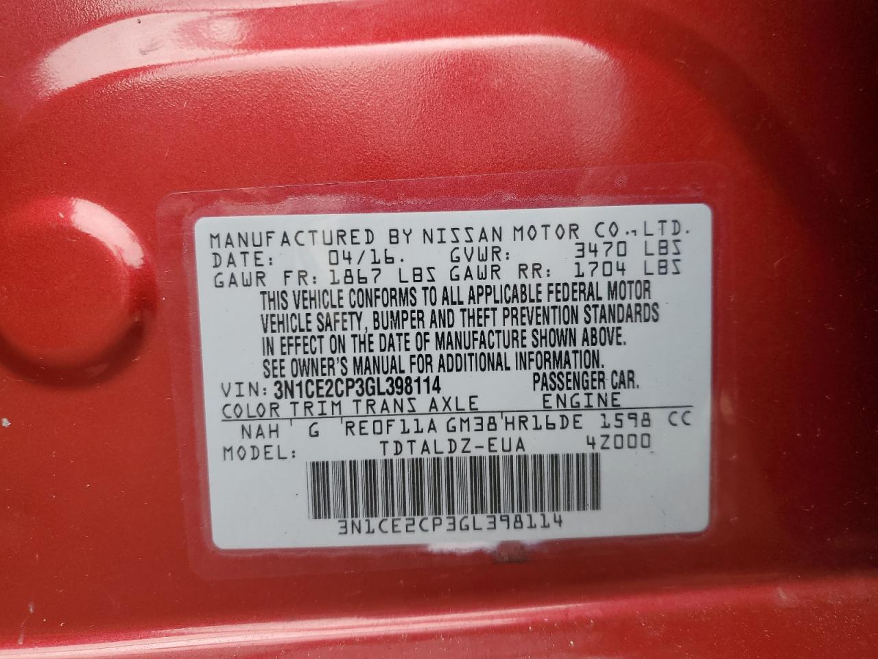 Nissan Versa S Image 10