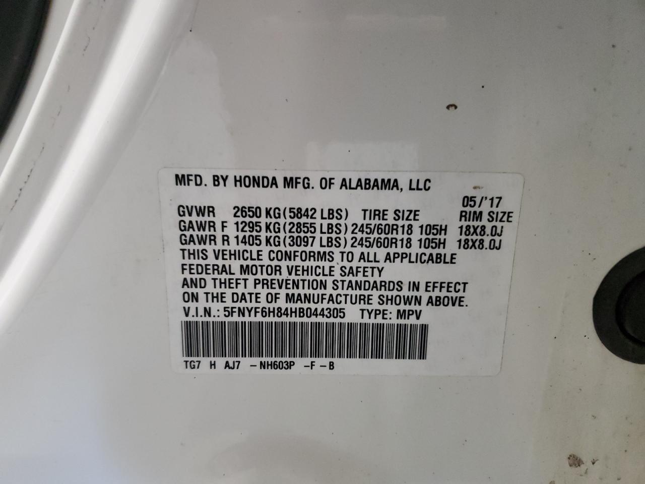 Honda Pilot Exl Image 10