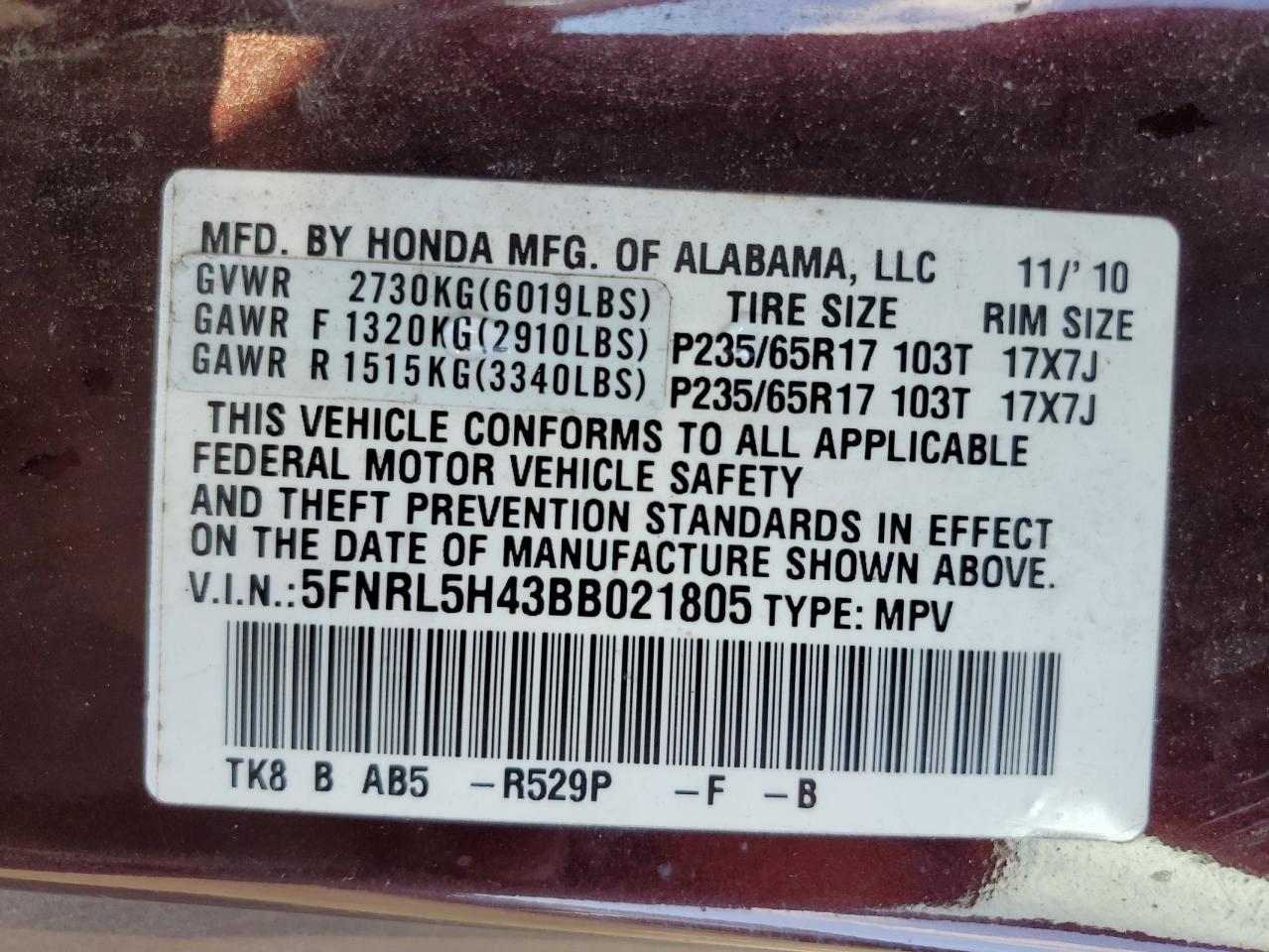 Honda Odyssey Ex Image 13