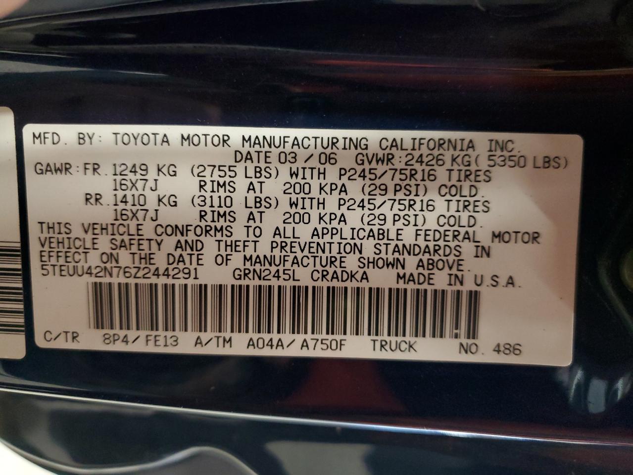 Toyota Tacoma Access Cab Image 9