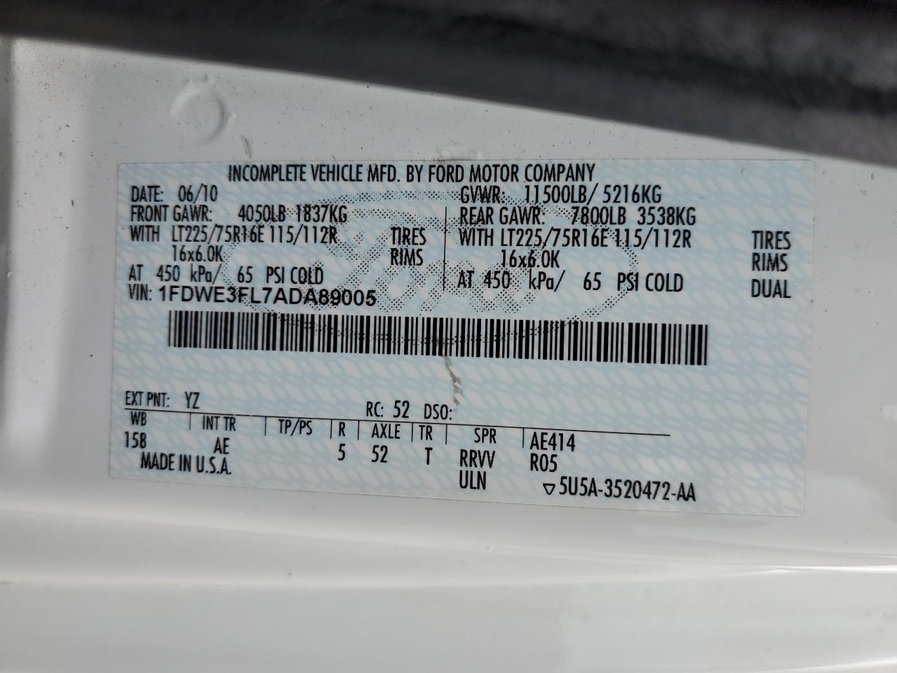 Ford E-350 E350 Super Duty Cutaway Van Image 9