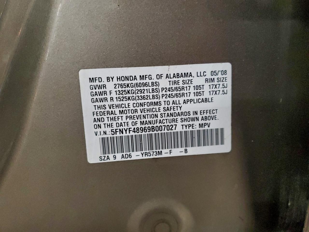 Honda Pilot Touring Image 11