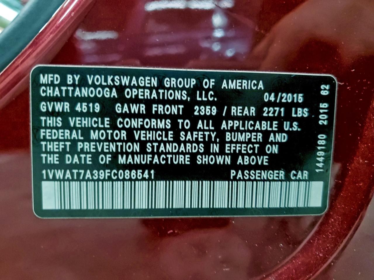 Volkswagen Passat S Image 7