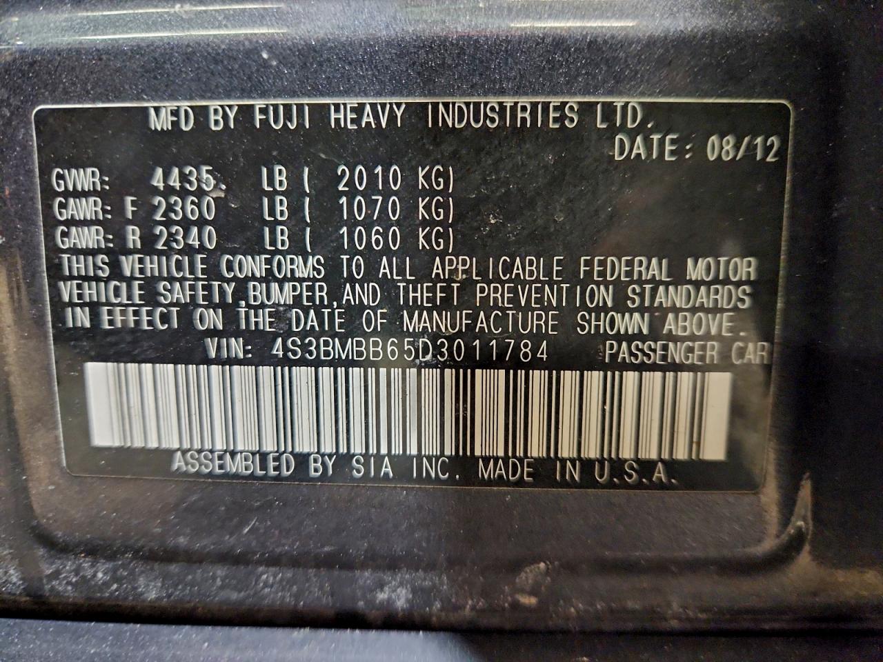 Subaru Legacy 2.5i Premium Image 11