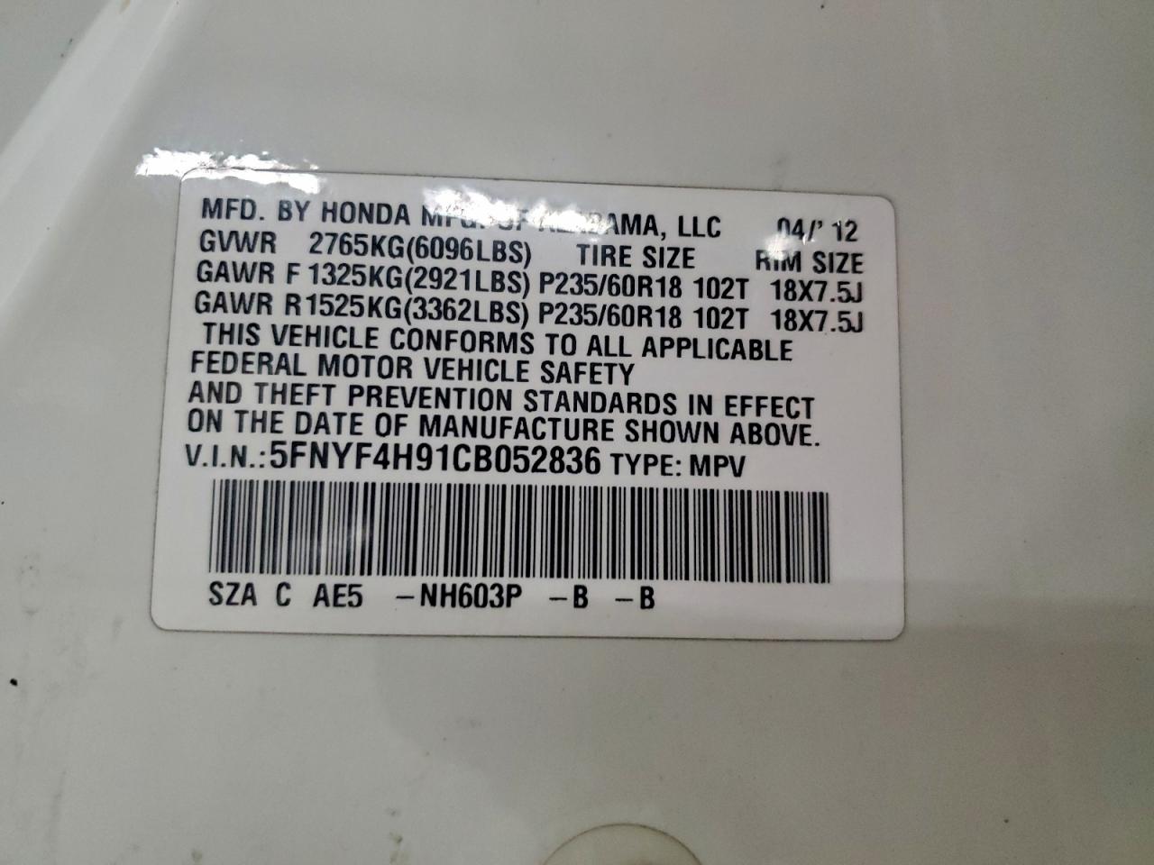 Honda Pilot Touring Image 10