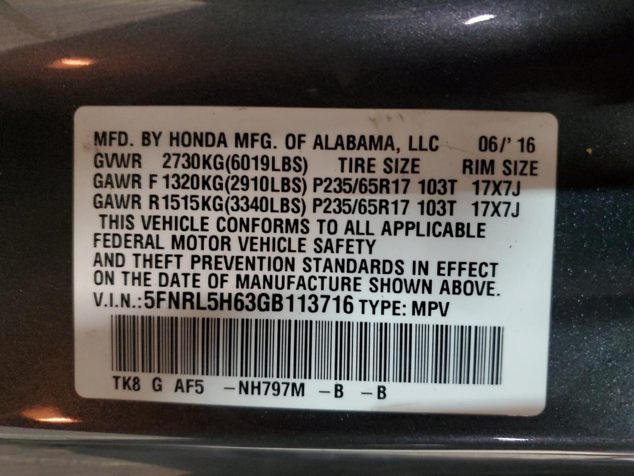 Honda Odyssey Exl Image 13