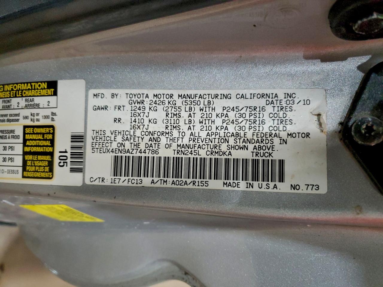 Toyota Tacoma Access Cab Image 10