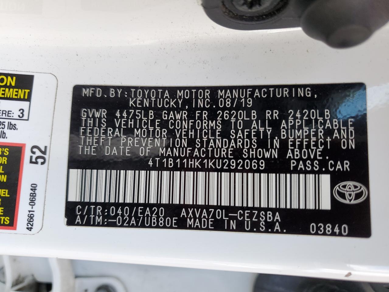 Toyota Camry L Image 5