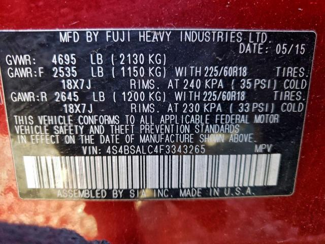 Subaru Outback 2.5i Limited Image 12