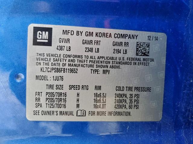 Chevrolet Trax 1ls Image 8