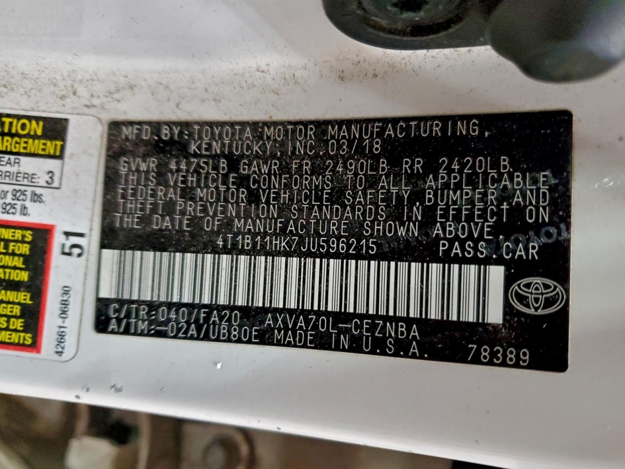 Toyota Camry L Image 12