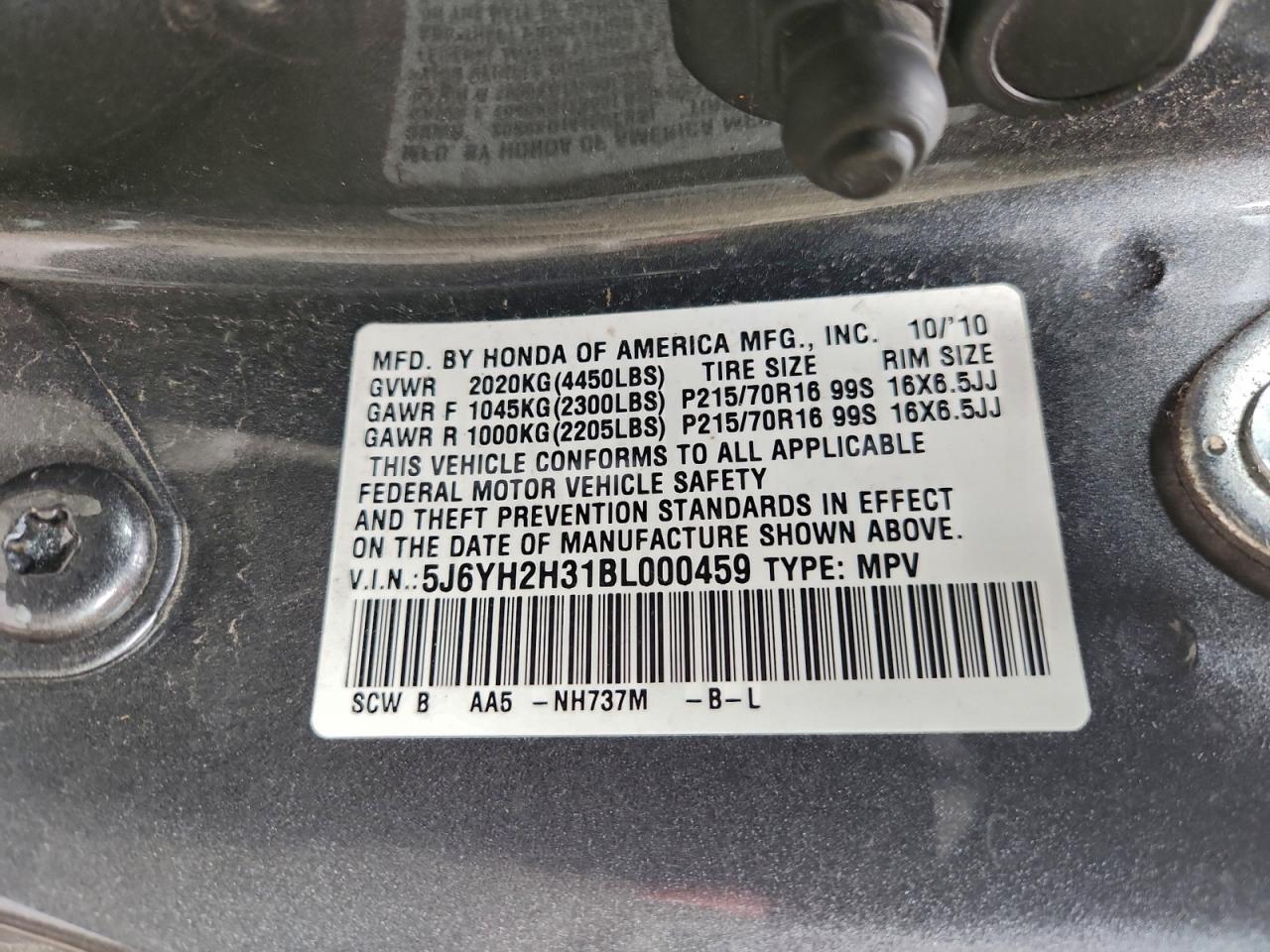 Honda Element Lx Image 8