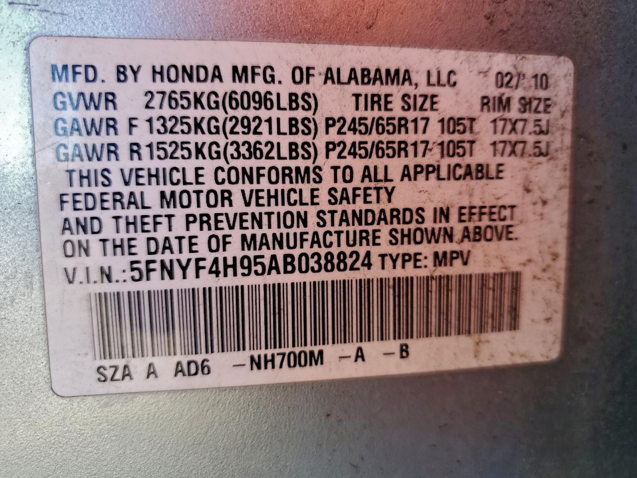 Honda Pilot Touring Image 10