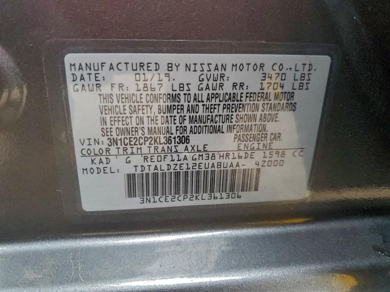 Nissan Versa S Image 5