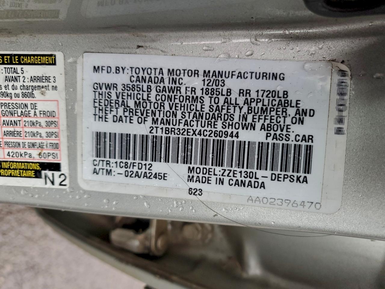 Toyota Corolla Ce Image 12