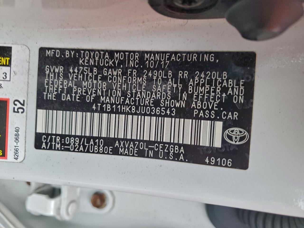 Toyota Camry L Image 5